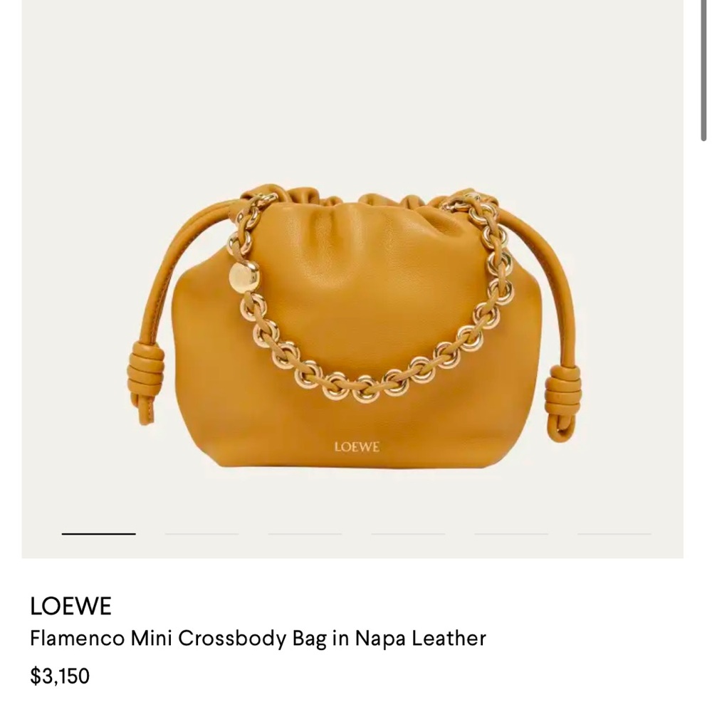 Loewe Yellow Mini Bag with Chain Detail
